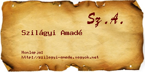 Szilágyi Amadé névjegykártya